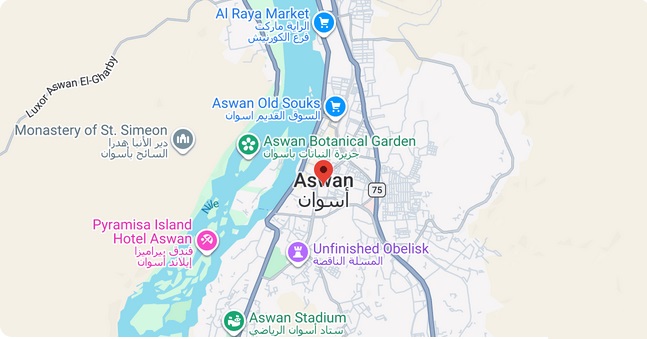 map of Aswan Egypt Aswan map