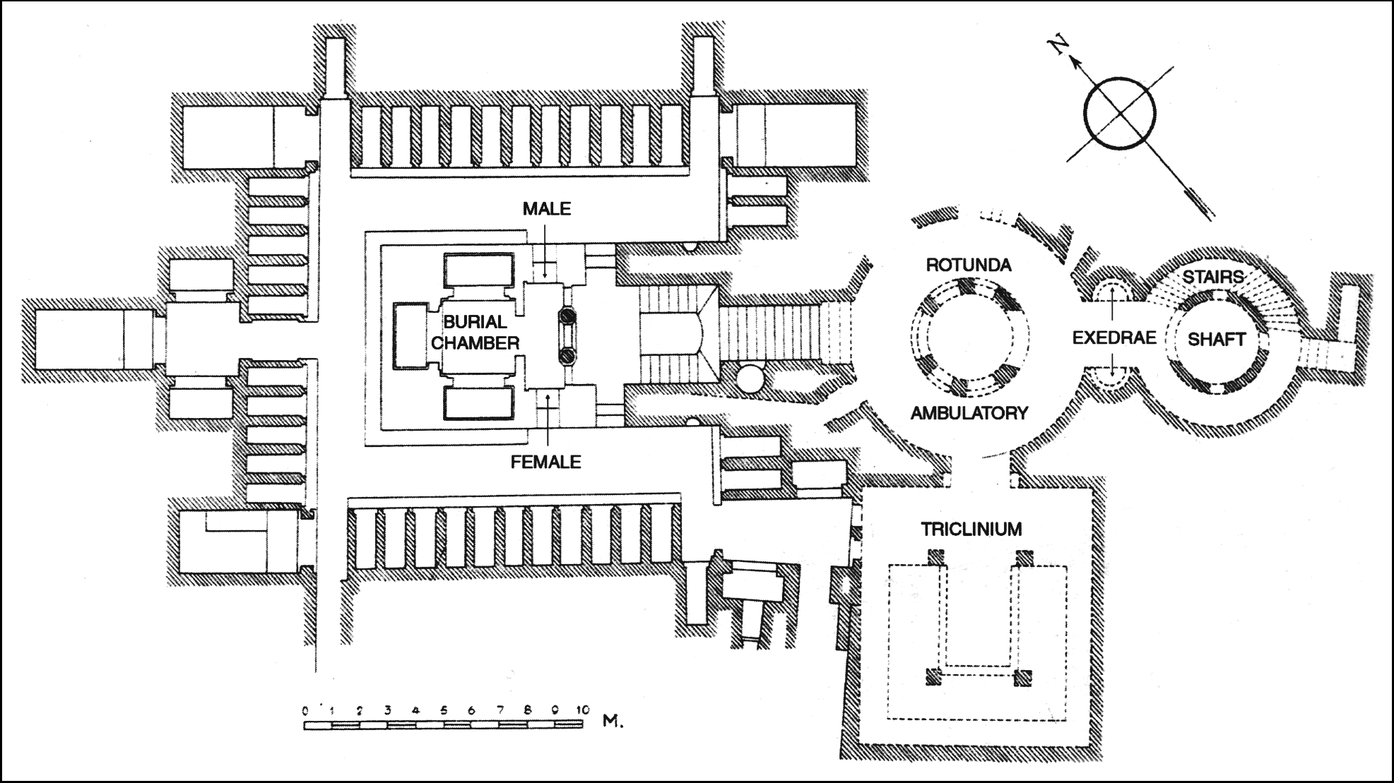 catacombs of kom el shoqafa architecture plan catacombs of kom el shoqafa architecture plan