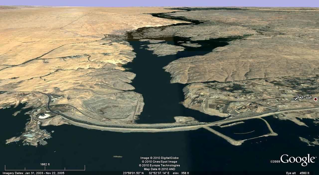 Aswan High Dam Map and location